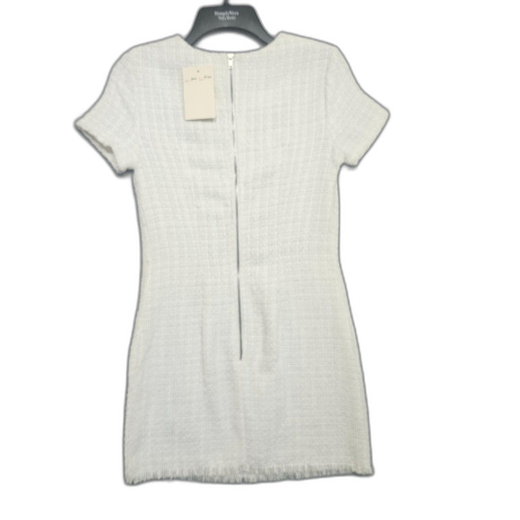 New bebop Tweed office Dress Twee Grandmacore White Woven Size Women's XS - Picture 3 of 10